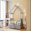 Lit simple, maison en bois avec tiroirs-473937360-473937363