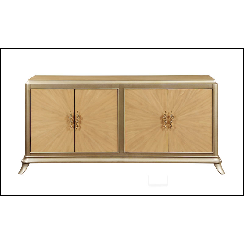 Armoire console en chêne naturel Dodie