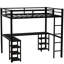 Lit mezzanine en métal avec bureau et tablettes - Ajoutez du style à la chambre à coucher-722500109-722500108