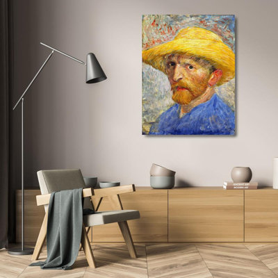 ArtDirect van Gogh, Vincent Gallery Wrapped Canvas Art Titled: Self, portrait with Straw Hat