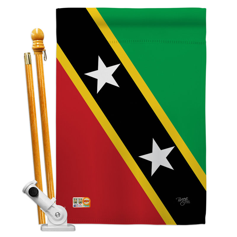 Double Sided 40'' H x 28'' W Polyester Flag Set