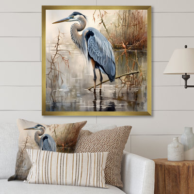 «Graceful Heron Waterbird IV - Heron», art mural