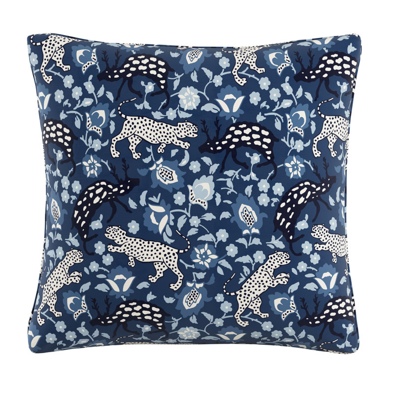 Floral Cotton Throw Pillow