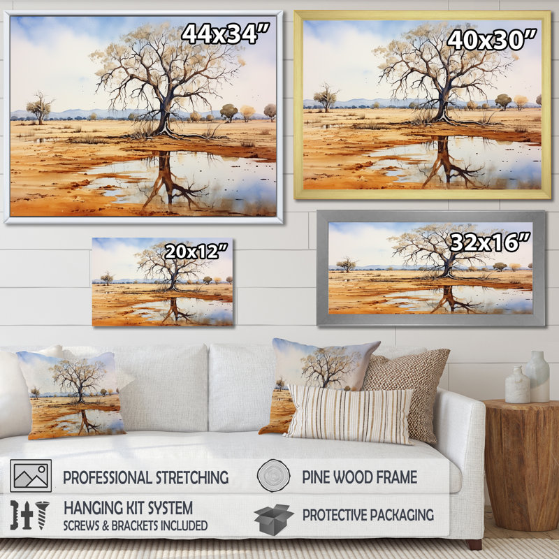 Paysage australien australien V - Australie, art mural, Toile tendue, H 12 po x l 20 po x P 1 po