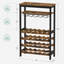 Emeraude Wine Bottle & Glass Rack Rustic Brown