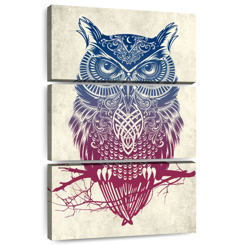 Brampt Warrior Owl, 65'' H x 42'' W