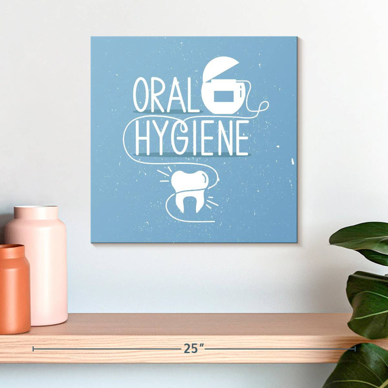 Alcaraz typographie d'hygiène buccale, H 16 po x l 16 po