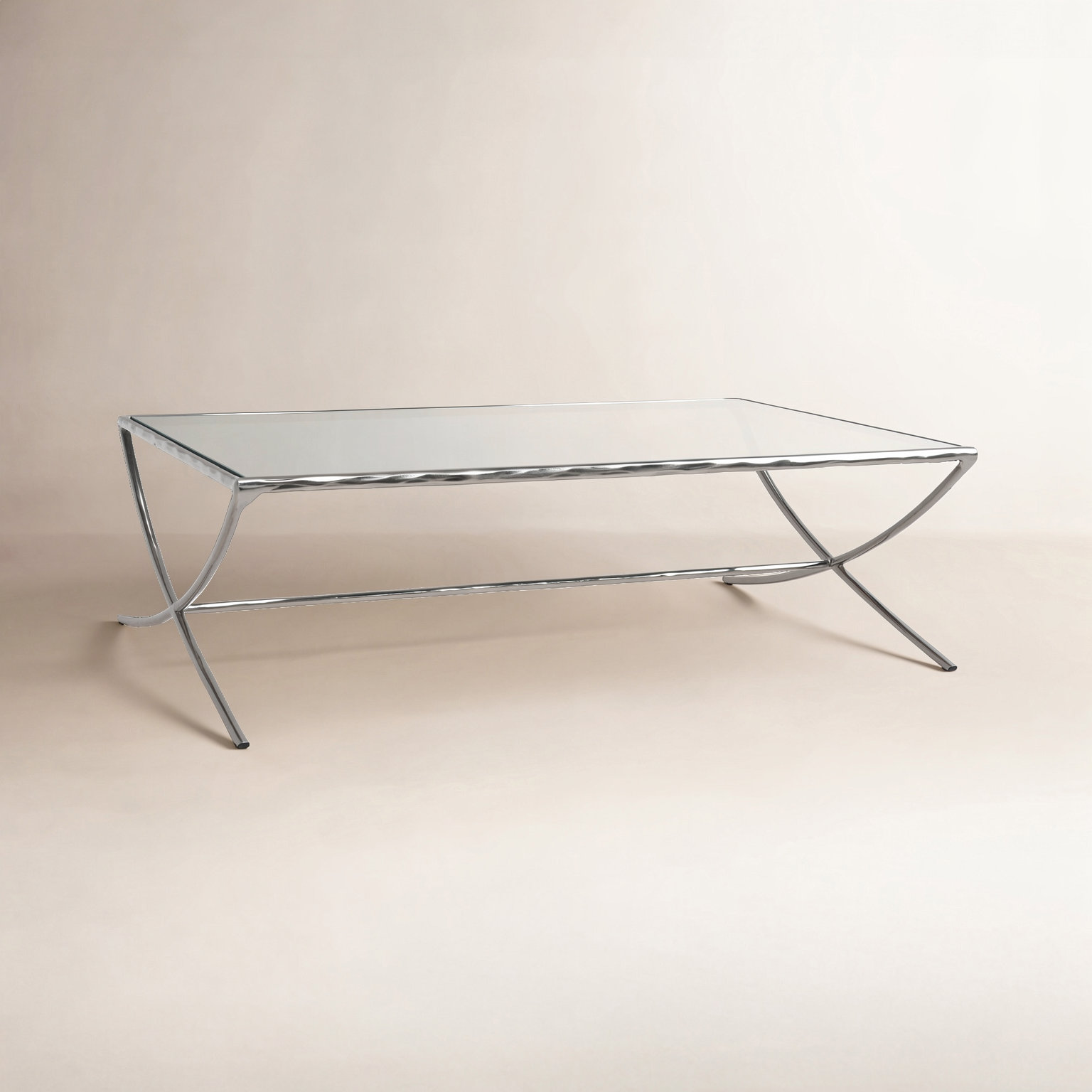 Evelynn 48" Coffee Table, Silver