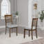 Ensemble de 4 chaises de salle à manger en bois Crewe, chaise de cuisine avec siège rembourré, chaise d'appoint rembourrée-607398240