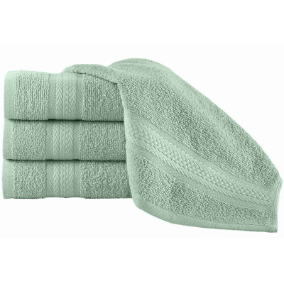 Ensemble de débarbouillettes en coton turc à séchage rapide 4 pièces, débarbouillettes 13 x 13