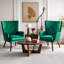 71cm W Modern Solid Wood Armchair & Accent Chair with Velvet Upholstery for Living Room -1962754136