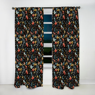 Peaceful Presence Mediation I - Rideau floral - Rideau floral obscurcissant - 1 panneau