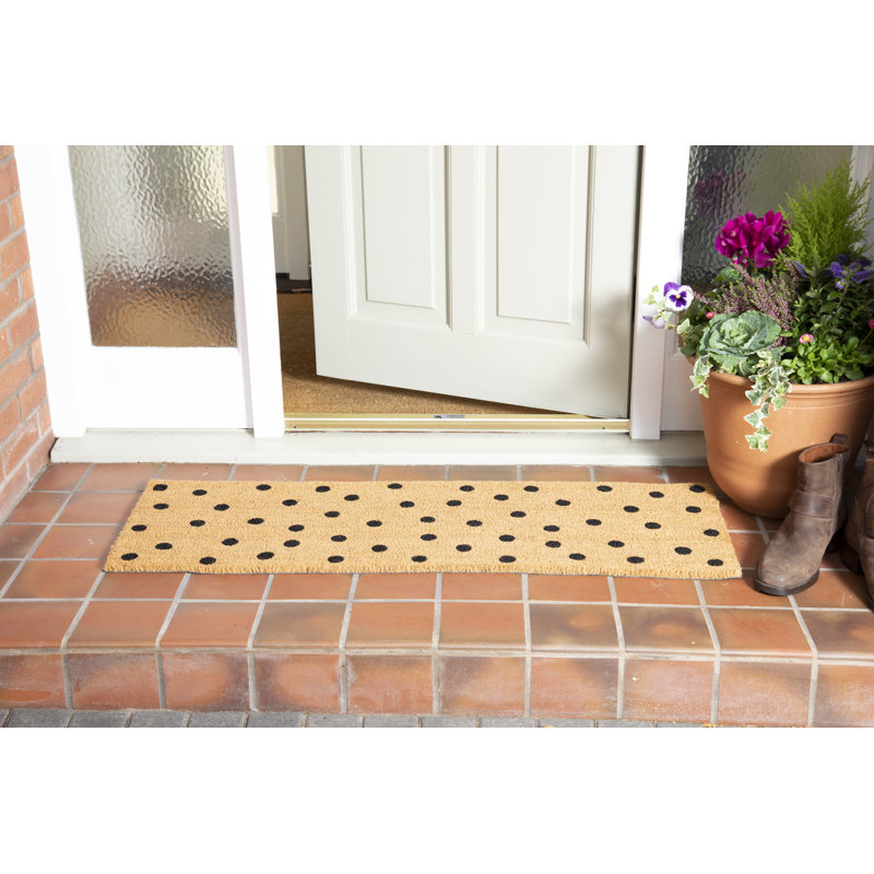 Calvin-Jamie Non-Slip Polka Dots Indoor / Outdoor Doormat