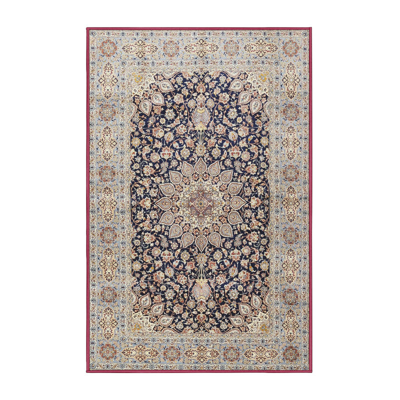 Gris oriental/bleu Tapis décoratif Romario, Rectangle 5 pi x 7 pi