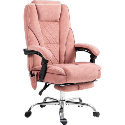 Massage Office Chair with Foot Rest, Executive Office Chair with 6 Vibration Point and Heat, Reclining Computer Chair, Swivel Desk Chair, Adjustable H by Hokku Designs