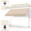 Auvent rétractable manuel pour terrasse de 118 po L-108468690-108468689