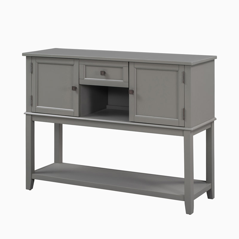 Crédence l 14,97 po avec armoire, gris