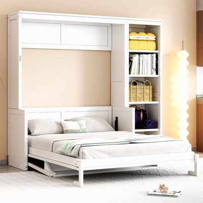 Lit escamotable avec bureau et bibliothèque Murphy