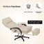 Fauteuil de beauté inclinable pour le visage avec pivotement à 360 °, coussin lombaire et repose-pieds réglable, similicuir