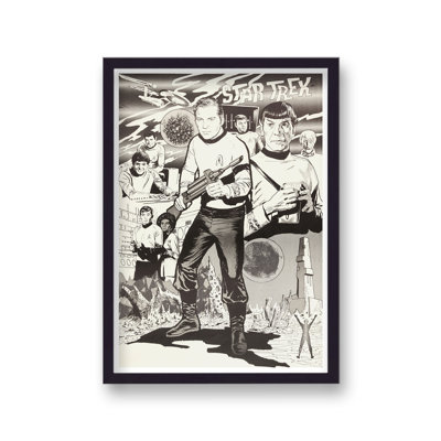 Original Star Trek V2 Reimagined TV Poster - Single Picture Frame Print