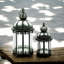 2 Piece Metal Floor Lantern Set-124300270