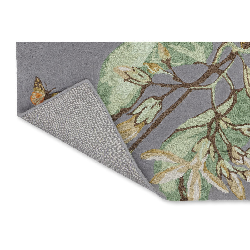 Hand Tufted Floral Area Rug, Rectangle 5'7" x 7'10"