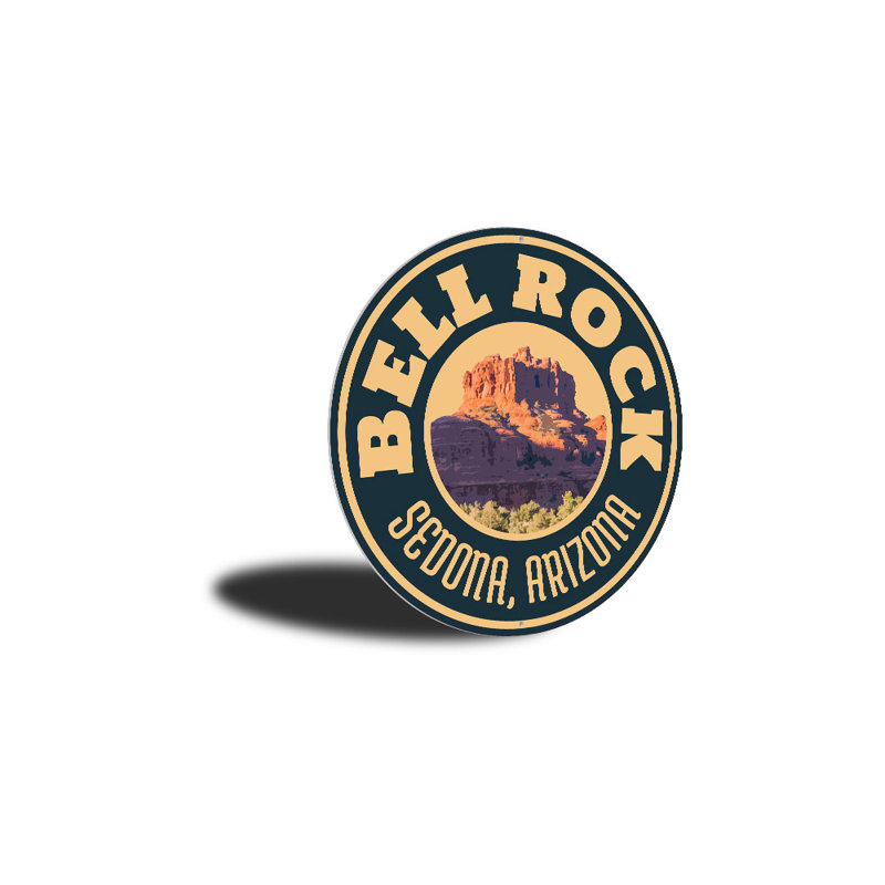 Enseigne en aluminium National Park Bell Rock, H 18 po x l 18 po x P 0,06 po