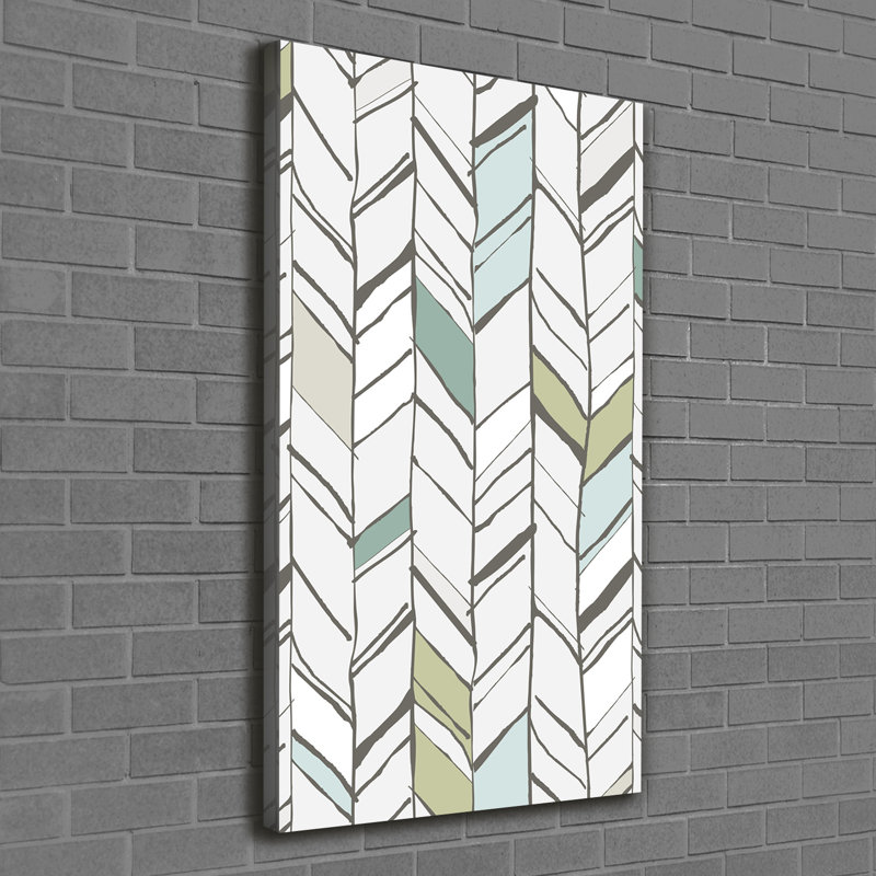 Herringbone Pattern - Wrapped Canvas Print