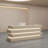 Scandinavian Style Front Desk in Beige with Creative Design and LED Lighting