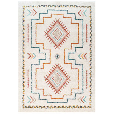 Donan Southwestern Shag Area Rug