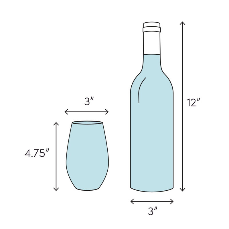 Verre à vin sans pied 21 oz personnalisable scroll, Oui