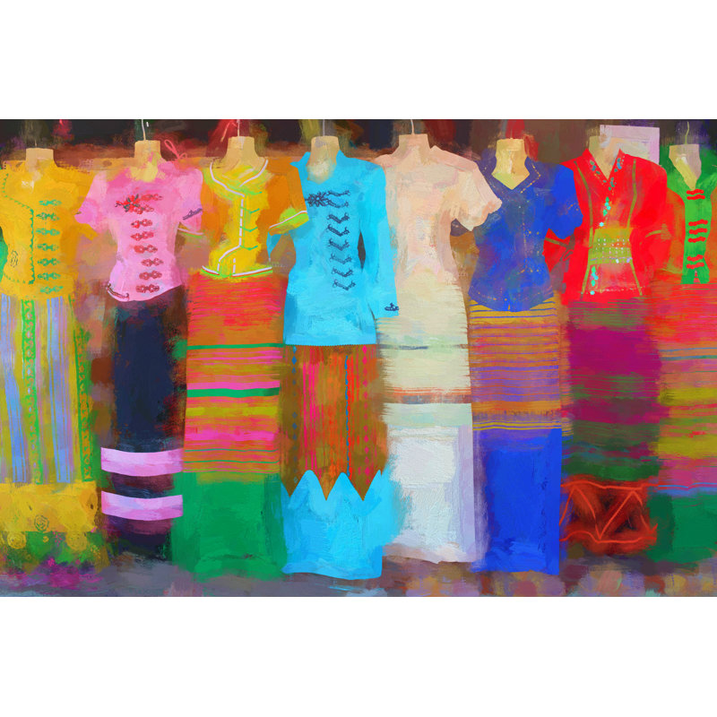 Boho robes 205 - impression sur toile tendue, H 20 po x l 30 po x P 1,5 po