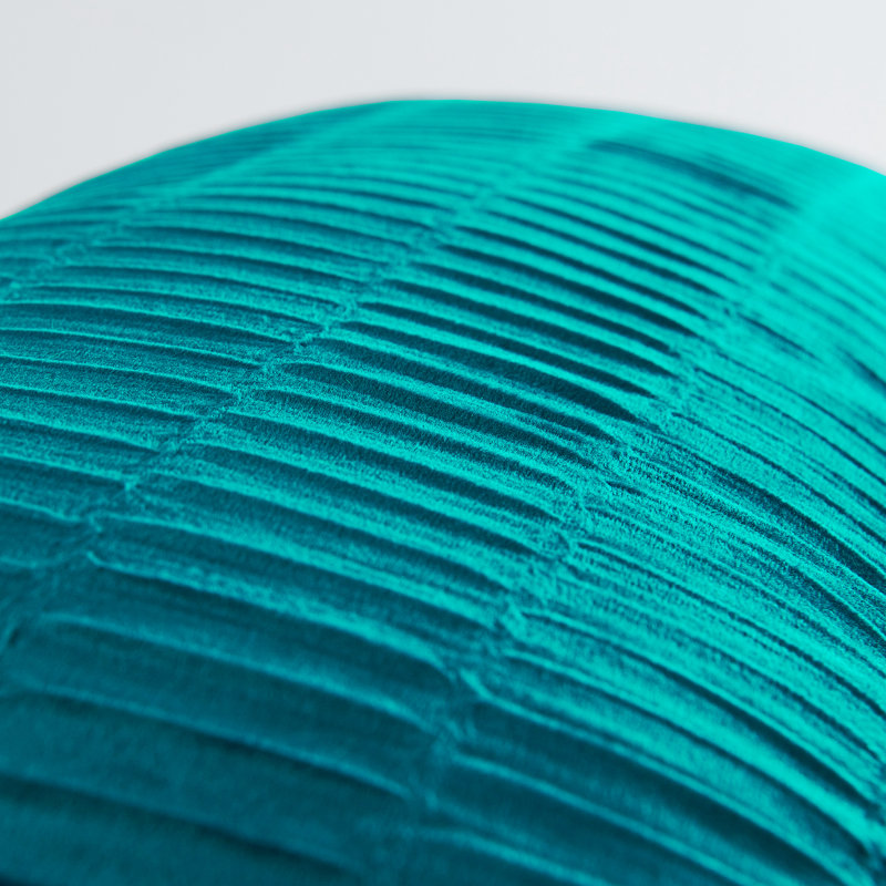 Housses de coussin en velours plissé, Bleu tempête