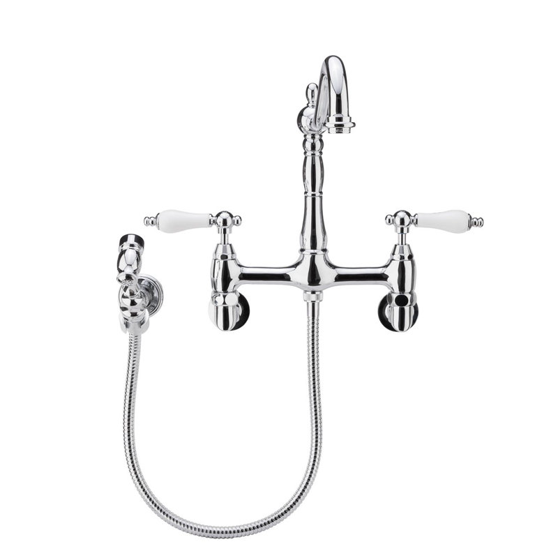 Chevington Kitchen Faucet with Side Spray, Chrome