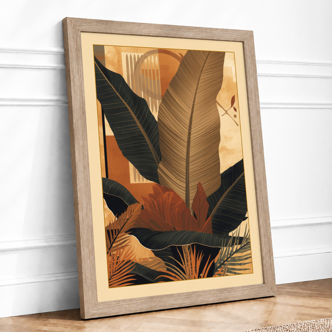 Tropical Foliage Study Botanical - Framed Print