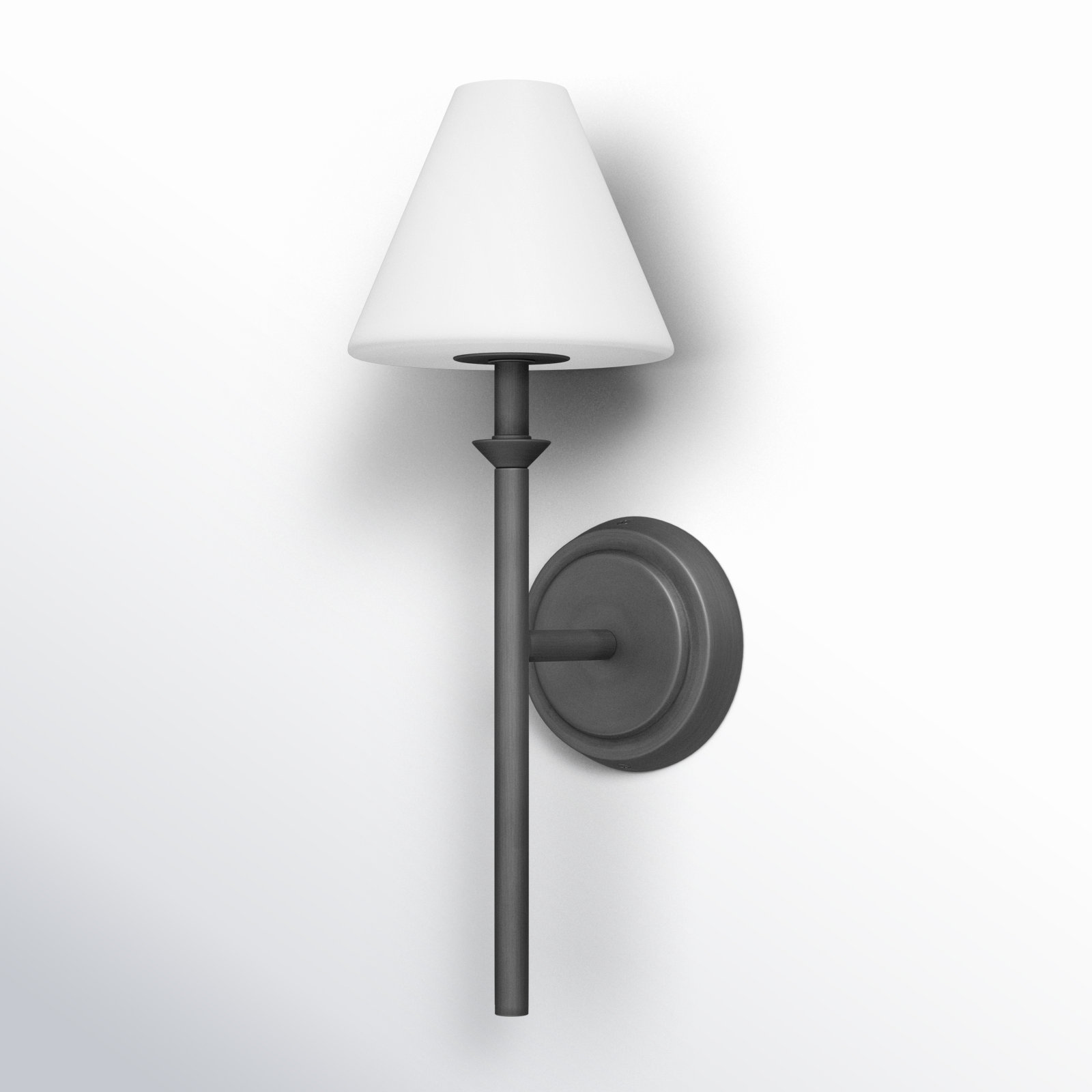 Greta Single Light Bath Sconce, Black