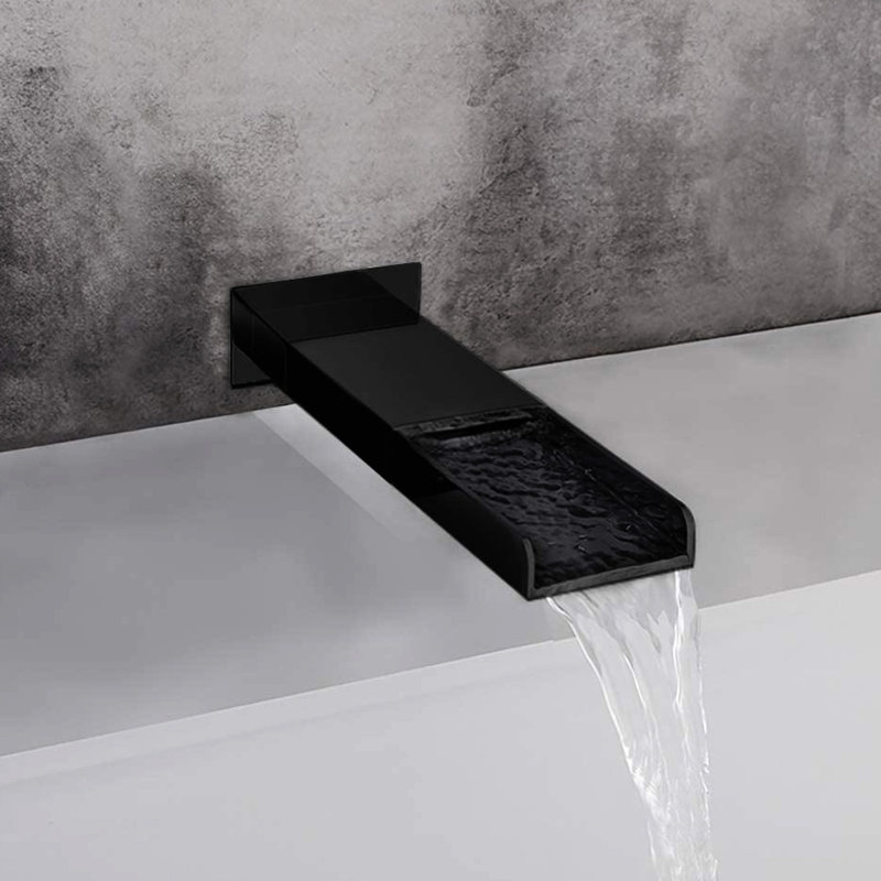 Ensemble de douche noir mat - salle de bain en laiton avec pomme de douche à pluie de 10 pouces et système de construction portatif Stabilité pratique
