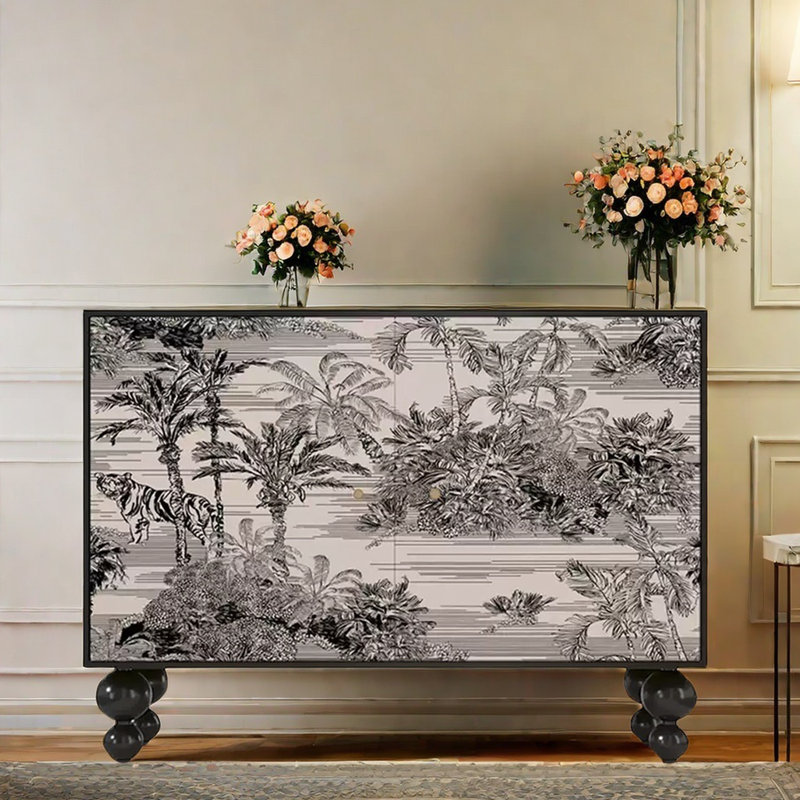 Accent Cabinet Entrance Cabinet Side Cabinet, Black