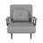 Folding Sofa Bed 5-In-1 Convertible Chair - 5-Position Adjustable Backrest With Pillow, Space-Saving Sleeper For Living Room, Bedroom & Office (Grey)-596275482-596275461
