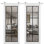 Porte de grange double robuste avec verre transparent | Lucia 2366 | Ensemble lourd de cintres en acier inoxydable 13 pi | Portes intérieures à panneau plein - Rail argenté - Verre transparent