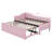 Upholstered Linen Daybed with Trundle Bed-1014872334