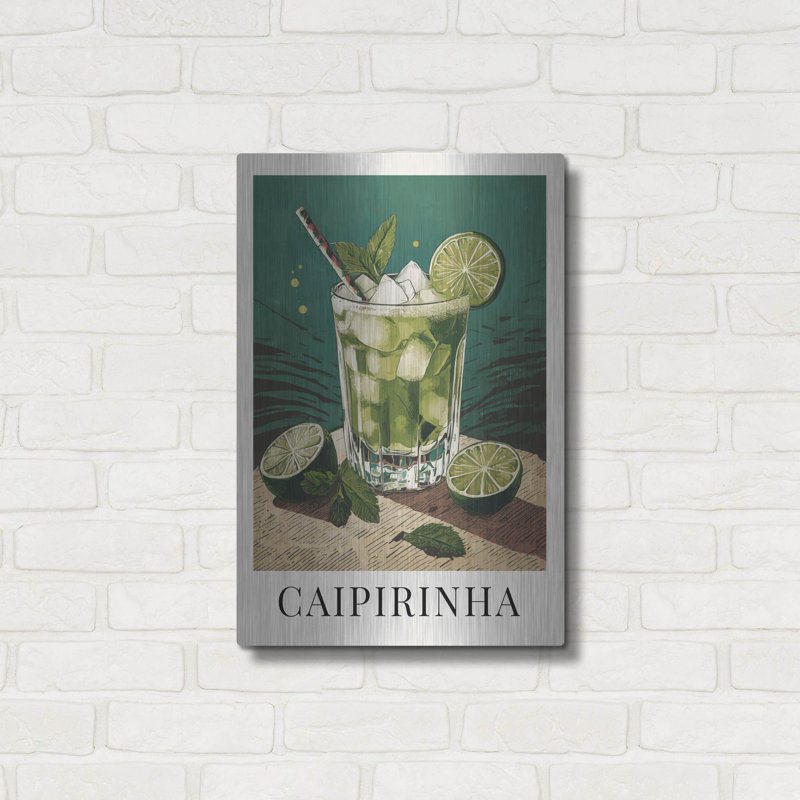 «Caipirinha» par Andreas Magnusson, art mural en métal, H 24 po x l 16 po