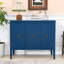 Buffet rustique en bois avec tablettes réglables et poignées en métal-1670651384