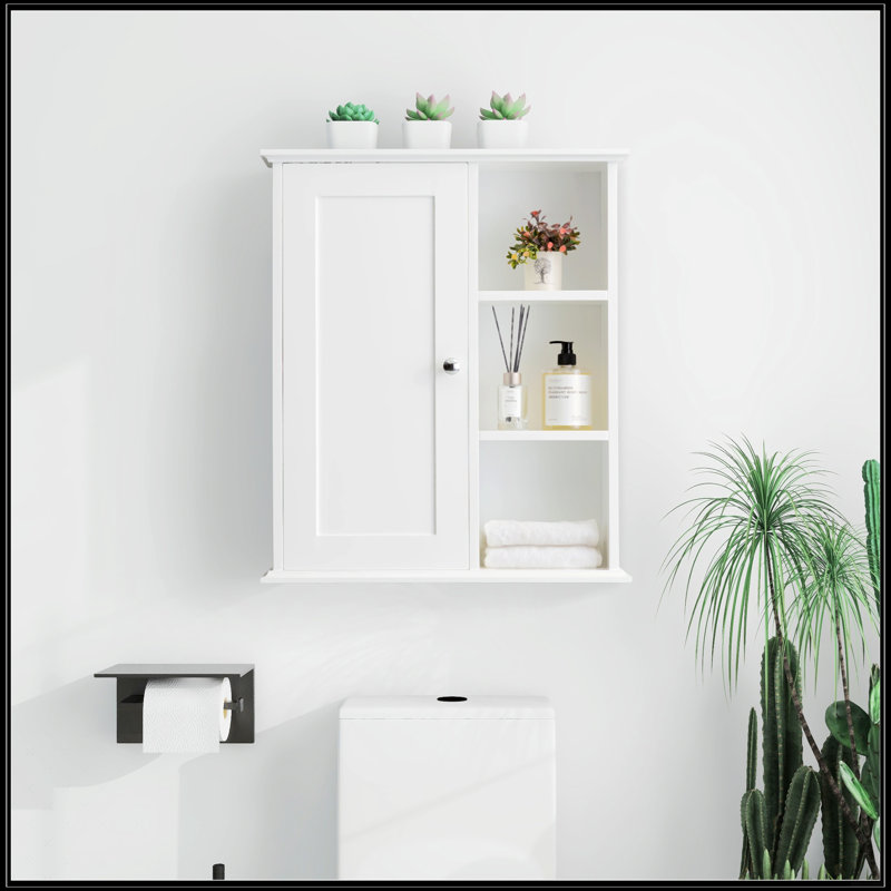 Armoire de rangement au-dessus de la toilette, Blanc