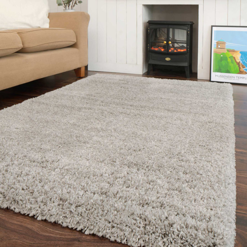 Antenore Shaggy Silver Rug, Rectangle 200 x 290cm