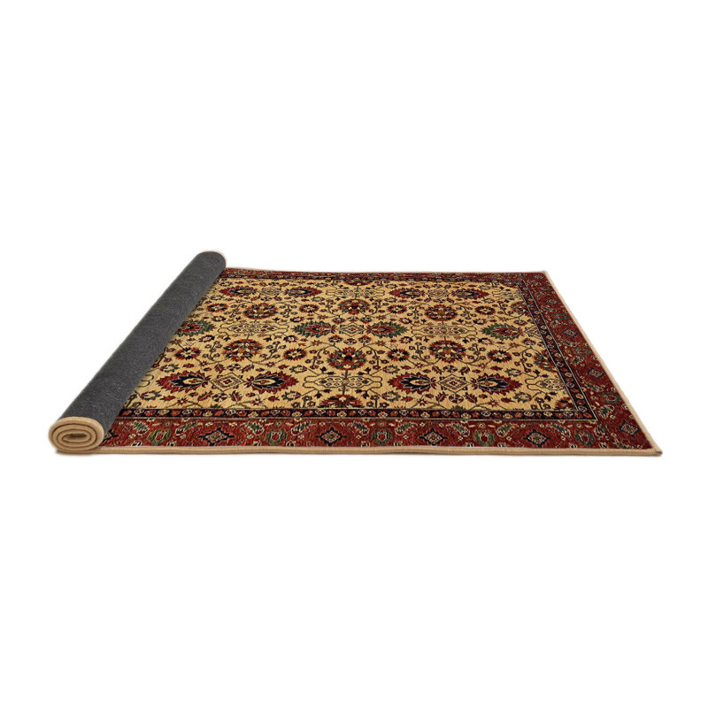 Tapis abstrait à motif abstrait moderne 354, Rond 5 pi