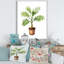 Palmier dans un pot de fleurs en argile - peinture sur toile-59284306-59365594