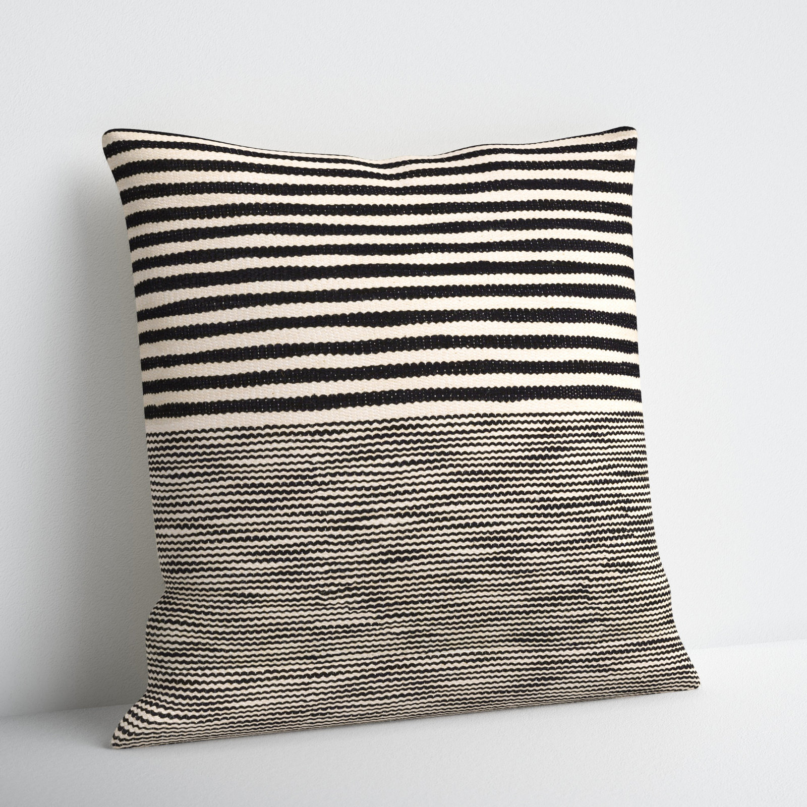 Rhoda Striped Cotton Throw Pillow, 18" H x 18" W, No Fill