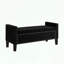 Banc de rangement rembourré avec accoudoirs et garniture cloutée-1537322863
