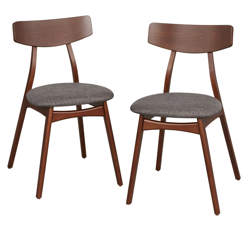 Ensemble de salle à manger Brunehilde, Noyer / gris foncé, 7 pièces : table, 6 chaises